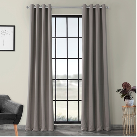 See Grommet Neutral Grey Blackout Curtain More Images