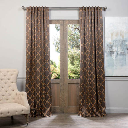 See Seville Grey & Gold Blackout Curtain More Images