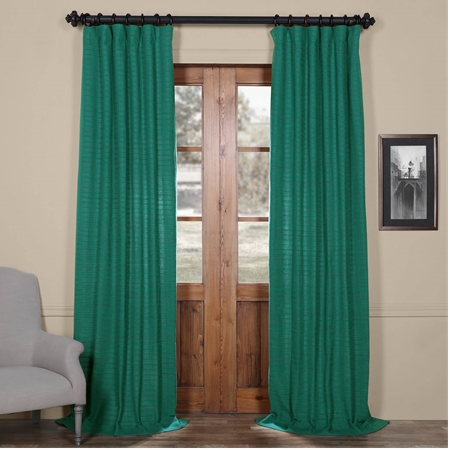 See Teal Hand Weaved Cotton Curtain More Images