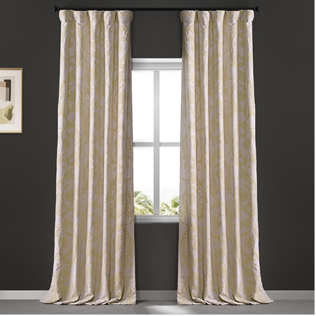 See Naomi Embroidered Cotton Crewel Curtain More Images