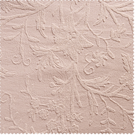 See Aurora Embroidered Cotton Crewel Swatch More Images