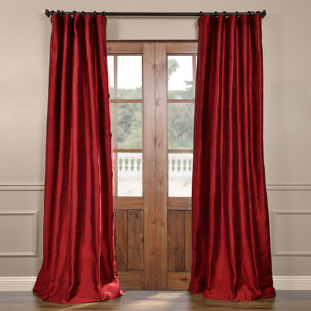 See Chili Pepper Textured Dupioni Silk Curtain More Images