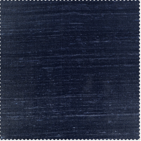 See Navy Textured Dupioni Silk Swatch More Images