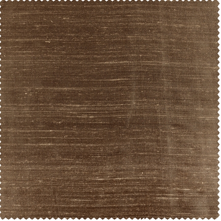 See Mocha Textured Dupioni Silk Swatch More Images