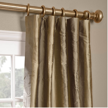 See Cairo Haze Silk Stripe Curtain More Images