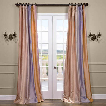 See Sausalito Silk Stripe Curtain More Images