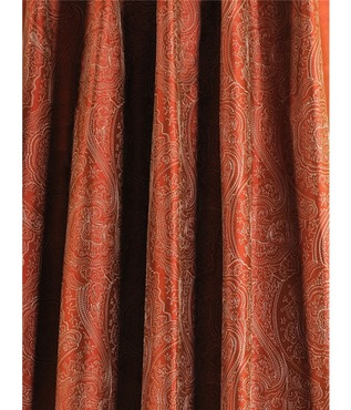 See Cayenne Jamawar Embroidered Silk Swatch More Images