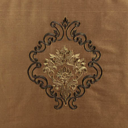 Taj Mahal Embroidered Silk Swatch