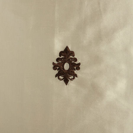 See Mirror Embroidered Pearl White Silk Swatch More Images