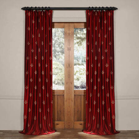 See Trophy Bold Red Silk Curtain More Images