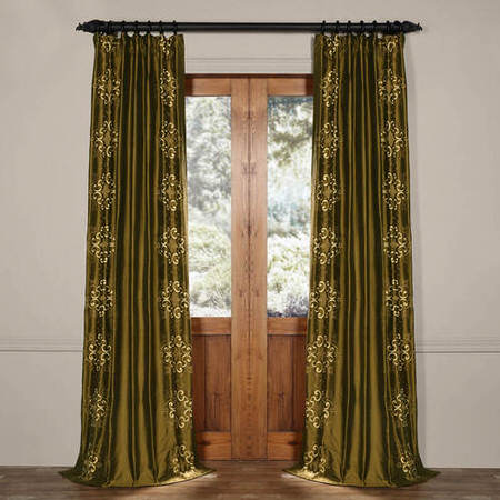 See Cassandra Sage Green Thai Silk Curtain More Images