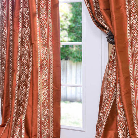 See Istanbul Cayenne Silk Curtain More Images