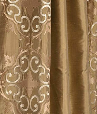 See Cassandra Taupe Gold Silk Swatch More Images