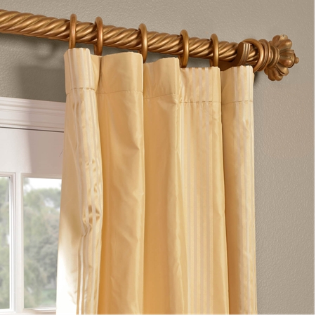 See Waterford Sand Silk Stripe Curtain More Images