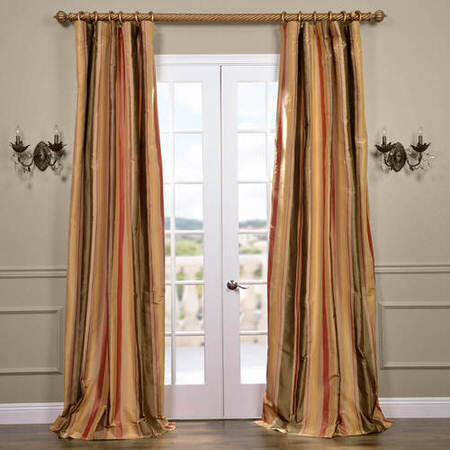 See Pacific Heights Silk Stripe Curtain More Images