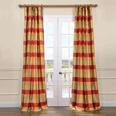 See Dynasty Silk Taffeta Plaid Curtain More Images