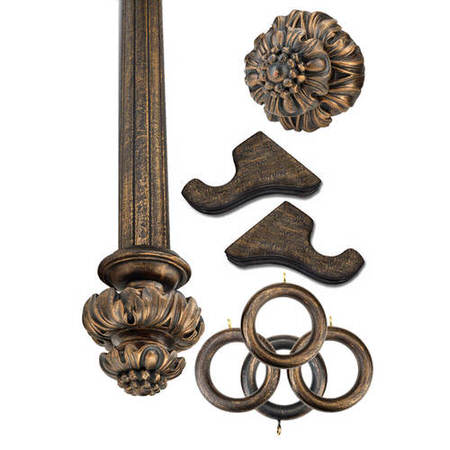 Royal Fancy Antique Bronze Prepacked Wooden Rod Set