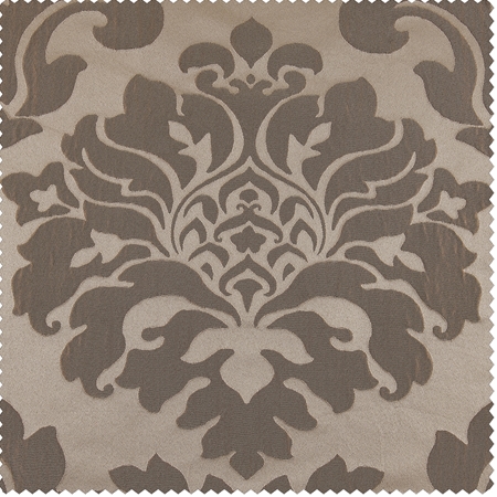 See Astoria Taupe & Mushroom Faux Silk Jacquard Swatch More Images
