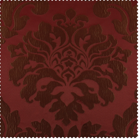 See Astoria Red & Bronze Faux Silk Jacquard Swatch More Images