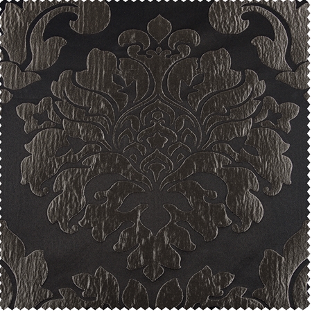 See Astoria Black & Pewter Faux Silk Jacquard Swatch More Images