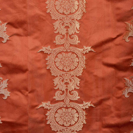 See Surrey Russet Faux Silk Jacquard Swatch More Images
