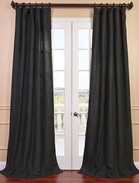 See Carbon Grey French Linen Curtain More Images