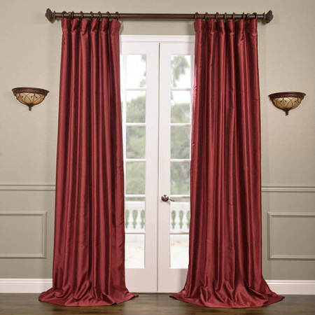 See Cherrywood Yarn Dyed Faux Dupioni Silk Curtain More Images