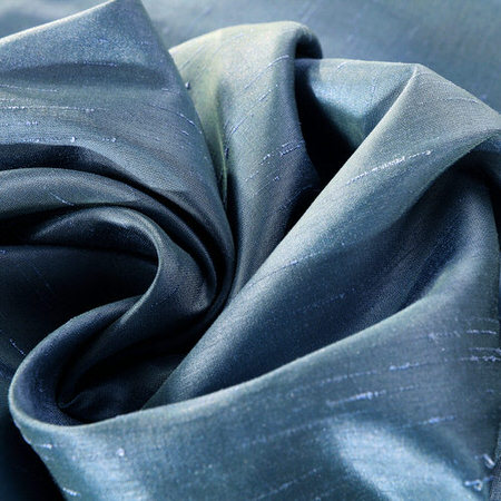Provencial Blue Vintage Faux Textured Dupioni Silk Swatch