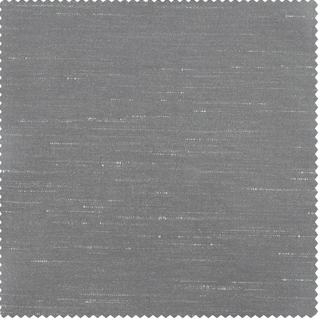 See Storm Grey Faux Textured Dupioni Silk Swatch More Images