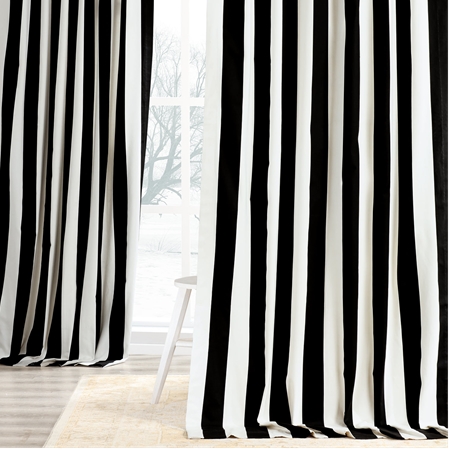 See Cabana Black Printed Cotton Curtain More Images