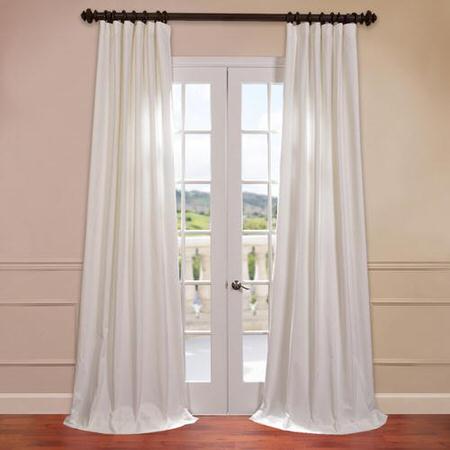 See Aged White Cotton Twill Curtain More Images