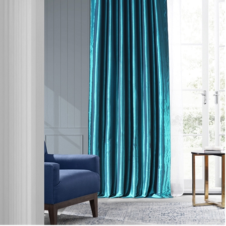 See Mediterranean Faux Solid Taffeta Curtain More Images