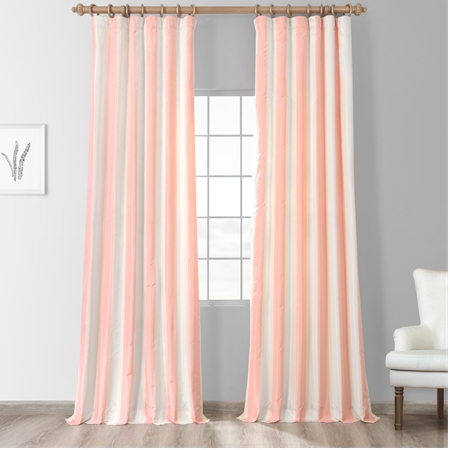 See Annabelle Faux Silk Taffeta Stripe Curtain More Images