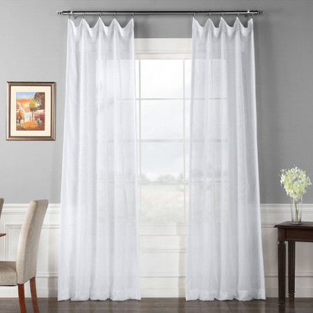 See Signature Double Layered White Sheer Curtain More Images