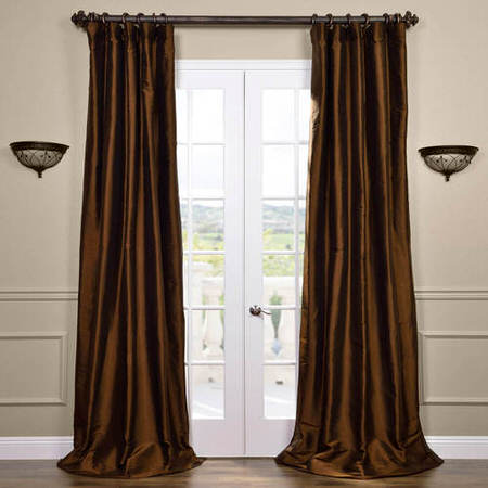 See Chocolate Brown Thai Silk Curtain More Images