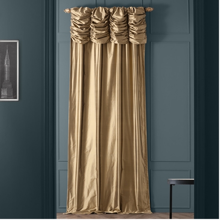 See Ruched Gold Dust Thai Silk Curtain More Images
