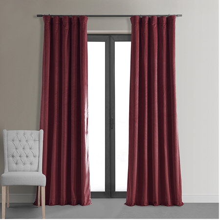See Signature Burgundy Blackout Velvet Curtain More Images