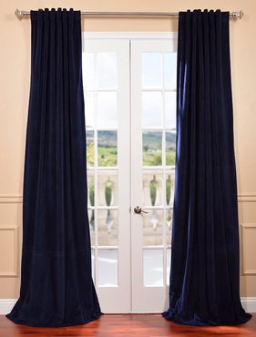 See Signature Federal Blue Blackout Velvet Curtain More Images